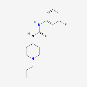 molecular formula C15H22FN3O B5320256 1-(3-Fluorophenyl)-3-(1-propylpiperidin-4-yl)urea 