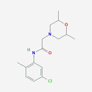 molecular formula C15H21ClN2O2 B5320370 N-(5-chloro-2-methylphenyl)-2-(2,6-dimethylmorpholin-4-yl)acetamide 