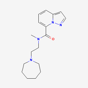 molecular formula C17H24N4O B5320391 N-(2-azepan-1-ylethyl)-N-methylpyrazolo[1,5-a]pyridine-7-carboxamide 