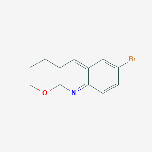 molecular formula C₁₂H₁₀BrNO B053204 7-Bromo-2,3-dihydropyrano[2,3-b]quinoline CAS No. 612494-86-7
