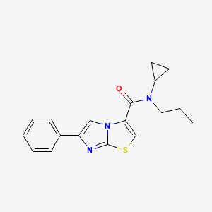 molecular formula C18H19N3OS B5320409 N-cyclopropyl-6-phenyl-N-propylimidazo[2,1-b][1,3]thiazole-3-carboxamide 