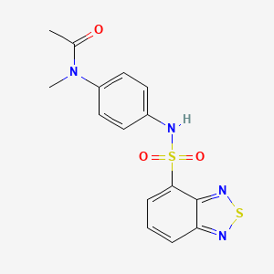 molecular formula C15H14N4O3S2 B5320435 N-{4-[(2,1,3-benzothiadiazol-4-ylsulfonyl)amino]phenyl}-N-methylacetamide 