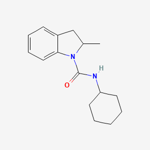 molecular formula C16H22N2O B5320460 N-cyclohexyl-2-methyl-1-indolinecarboxamide 