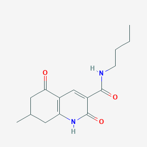 molecular formula C15H20N2O3 B5320559 N-butyl-7-methyl-2,5-dioxo-1,2,5,6,7,8-hexahydroquinoline-3-carboxamide 