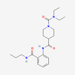 molecular formula C21H32N4O3 B5320579 N1,N1-DIETHYL-N4-[2-(PROPYLCARBAMOYL)PHENYL]PIPERIDINE-1,4-DICARBOXAMIDE 