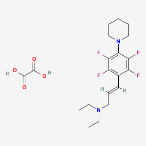 molecular formula C20H26F4N2O4 B5320642 (E)-N,N-diethyl-3-(2,3,5,6-tetrafluoro-4-piperidin-1-ylphenyl)prop-2-en-1-amine;oxalic acid 