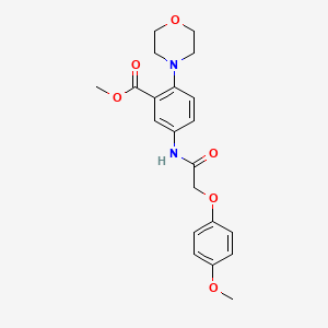 molecular formula C21H24N2O6 B5320748 METHYL 5-[2-(4-METHOXYPHENOXY)ACETAMIDO]-2-(MORPHOLIN-4-YL)BENZOATE 