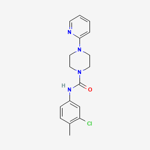 molecular formula C17H19ClN4O B5320758 N-(3-chloro-4-methylphenyl)-4-(pyridin-2-yl)piperazine-1-carboxamide 