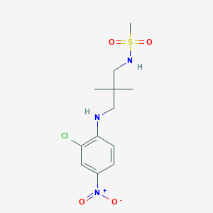 molecular formula C12H18ClN3O4S B5320813 N-{3-[(2-chloro-4-nitrophenyl)amino]-2,2-dimethylpropyl}methanesulfonamide 