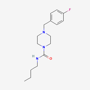 molecular formula C16H24FN3O B5320838 N-butyl-4-[(4-fluorophenyl)methyl]piperazine-1-carboxamide 