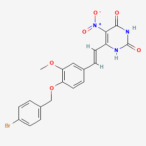 molecular formula C20H16BrN3O6 B5320902 6-[(E)-2-{4-[(4-bromobenzyl)oxy]-3-methoxyphenyl}ethenyl]-5-nitropyrimidine-2,4(1H,3H)-dione 