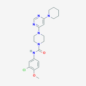 molecular formula C21H27ClN6O2 B5320905 N-(3-chloro-4-methoxyphenyl)-4-[6-(1-piperidinyl)-4-pyrimidinyl]-1-piperazinecarboxamide 