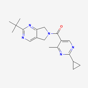 molecular formula C19H23N5O B5321021 2-tert-butyl-6-[(2-cyclopropyl-4-methylpyrimidin-5-yl)carbonyl]-6,7-dihydro-5H-pyrrolo[3,4-d]pyrimidine 