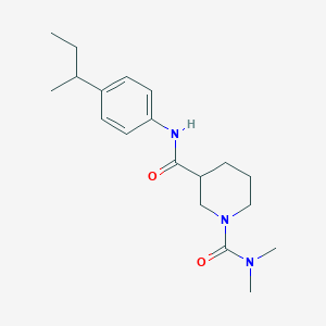 molecular formula C19H29N3O2 B5321034 N-[4-(SEC-BUTYL)PHENYL]-N,N-DIMETHYLTETRAHYDRO-1,3(2H)-PYRIDINEDICARBOXAMIDE 