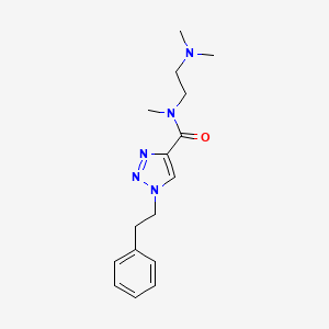 molecular formula C16H23N5O B5321240 N-[2-(dimethylamino)ethyl]-N-methyl-1-(2-phenylethyl)-1H-1,2,3-triazole-4-carboxamide 