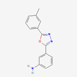 molecular formula C15H13N3O B5321295 3-[5-(3-methylphenyl)-1,3,4-oxadiazol-2-yl]aniline 