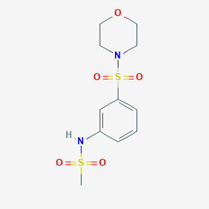 molecular formula C11H16N2O5S2 B5321319 N-[3-(MORPHOLINOSULFONYL)PHENYL]METHANESULFONAMIDE 