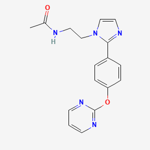 molecular formula C17H17N5O2 B5321321 N-(2-{2-[4-(pyrimidin-2-yloxy)phenyl]-1H-imidazol-1-yl}ethyl)acetamide 
