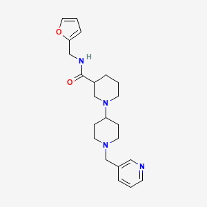 molecular formula C22H30N4O2 B5321336 N-(2-furylmethyl)-1'-(pyridin-3-ylmethyl)-1,4'-bipiperidine-3-carboxamide 