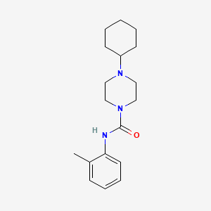 molecular formula C18H27N3O B5321347 4-cyclohexyl-N-(2-methylphenyl)piperazine-1-carboxamide 
