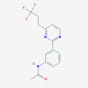 molecular formula C15H14F3N3O B5321393 N-{3-[4-(3,3,3-trifluoropropyl)pyrimidin-2-yl]phenyl}acetamide 