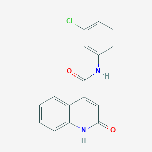 molecular formula C16H11ClN2O2 B5321410 N-(3-chlorophenyl)-2-hydroxy-4-quinolinecarboxamide 