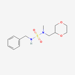 molecular formula C13H20N2O4S B5321487 N'-benzyl-N-(1,4-dioxan-2-ylmethyl)-N-methylsulfamide 