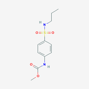 molecular formula C11H16N2O4S B5321507 methyl {4-[(propylamino)sulfonyl]phenyl}carbamate 