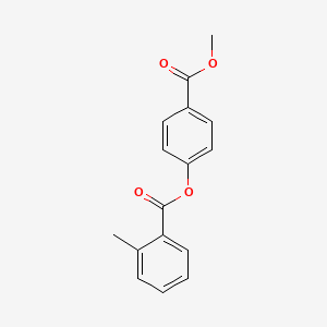 molecular formula C16H14O4 B5321508 Benzoic acid, 2-methyl-, 4-methoxycarbonylphenyl ester 