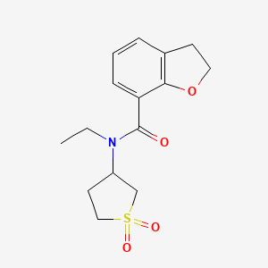 molecular formula C15H19NO4S B5321764 N-(1,1-dioxidotetrahydro-3-thienyl)-N-ethyl-2,3-dihydro-1-benzofuran-7-carboxamide 