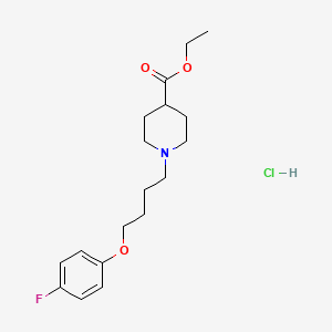 molecular formula C18H27ClFNO3 B5321928 Ethyl 1-[4-(4-fluorophenoxy)butyl]piperidine-4-carboxylate;hydrochloride 