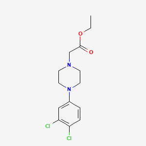 molecular formula C14H18Cl2N2O2 B5321986 ETHYL 2-[4-(3,4-DICHLOROPHENYL)PIPERAZINO]ACETATE 