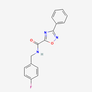 molecular formula C16H12FN3O2 B5322109 N-(4-fluorobenzyl)-3-phenyl-1,2,4-oxadiazole-5-carboxamide 