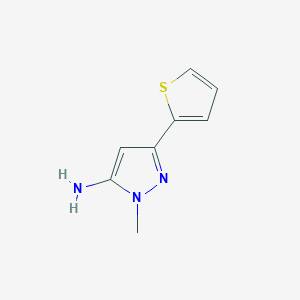 molecular formula C8H9N3S B053224 1-Methyl-3-(Thiophen-2-Yl)-1h-Pyrazol-5-Amine CAS No. 118430-78-7