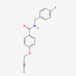 molecular formula C17H14FNO2 B5322879 N-(4-fluorobenzyl)-4-(2-propyn-1-yloxy)benzamide 