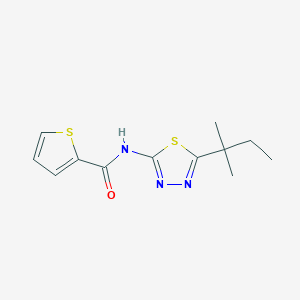 molecular formula C12H15N3OS2 B5323097 N-[5-(2-methylbutan-2-yl)-1,3,4-thiadiazol-2-yl]thiophene-2-carboxamide 