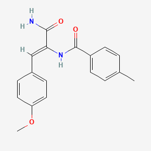 molecular formula C18H18N2O3 B5325011 N-[(Z)-3-amino-1-(4-methoxyphenyl)-3-oxoprop-1-en-2-yl]-4-methylbenzamide 