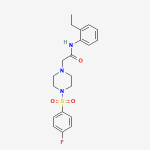 molecular formula C20H24FN3O3S B5325193 N-(2-ETHYLPHENYL)-2-[4-(4-FLUOROBENZENESULFONYL)PIPERAZIN-1-YL]ACETAMIDE 