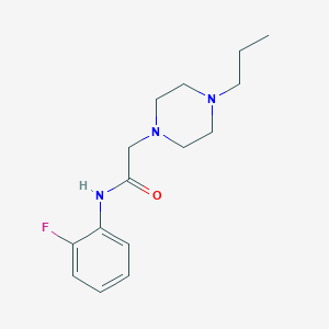 molecular formula C15H22FN3O B5325265 N-(2-fluorophenyl)-2-(4-propylpiperazin-1-yl)acetamide 