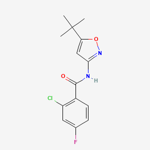 molecular formula C14H14ClFN2O2 B5325503 N-(5-tert-butyl-1,2-oxazol-3-yl)-2-chloro-4-fluorobenzamide 