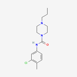 molecular formula C15H22ClN3O B5325589 N-(3-chloro-4-methylphenyl)-4-propylpiperazine-1-carboxamide 