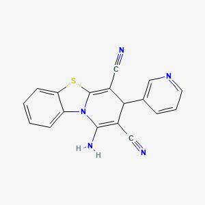 molecular formula C18H11N5S B5325918 1-amino-3-(pyridin-3-yl)-3H-pyrido[2,1-b][1,3]benzothiazole-2,4-dicarbonitrile 
