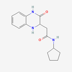molecular formula C15H19N3O2 B5326060 N-cyclopentyl-2-(3-oxo-1,2,3,4-tetrahydroquinoxalin-2-yl)acetamide 