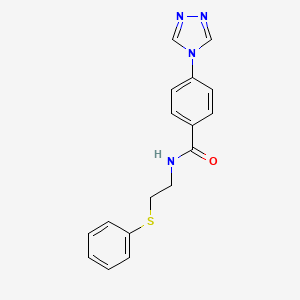 molecular formula C17H16N4OS B5326353 N-(2-phenylsulfanylethyl)-4-(1,2,4-triazol-4-yl)benzamide 