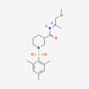 molecular formula C19H30N2O4S B5326378 N-(1-METHOXYPROPAN-2-YL)-1-(2,4,6-TRIMETHYLBENZENESULFONYL)PIPERIDINE-3-CARBOXAMIDE 