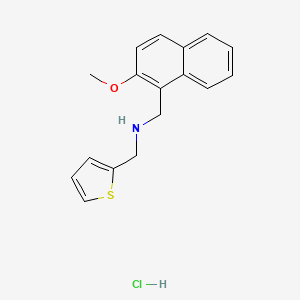 molecular formula C17H18ClNOS B5326446 N-[(2-methoxynaphthalen-1-yl)methyl]-1-thiophen-2-ylmethanamine;hydrochloride 