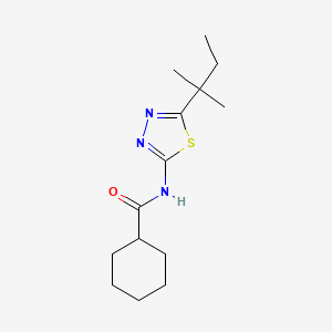 molecular formula C14H23N3OS B5326623 N-[5-(2-methylbutan-2-yl)-1,3,4-thiadiazol-2-yl]cyclohexanecarboxamide 