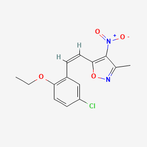 molecular formula C14H13ClN2O4 B5326652 5-[(Z)-2-(5-chloro-2-ethoxyphenyl)ethenyl]-3-methyl-4-nitro-1,2-oxazole 
