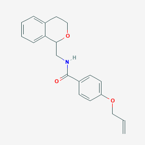 molecular formula C20H21NO3 B5326668 N-[(3,4-DIHYDRO-1H-2-BENZOPYRAN-1-YL)METHYL]-4-(PROP-2-EN-1-YLOXY)BENZAMIDE 