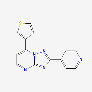 molecular formula C14H9N5S B5326727 4-[7-(THIOPHEN-3-YL)-[1,2,4]TRIAZOLO[1,5-A]PYRIMIDIN-2-YL]PYRIDINE 